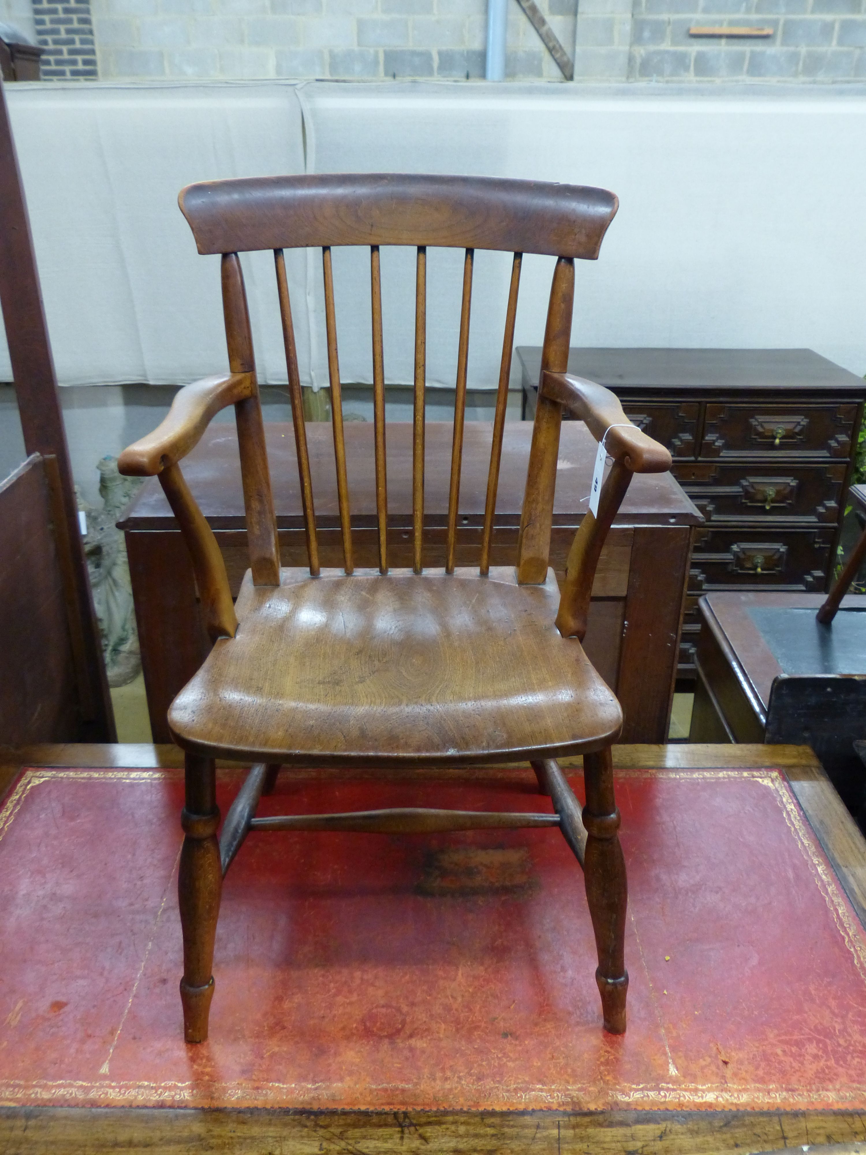 A Victorian ash and beech Windsor chair